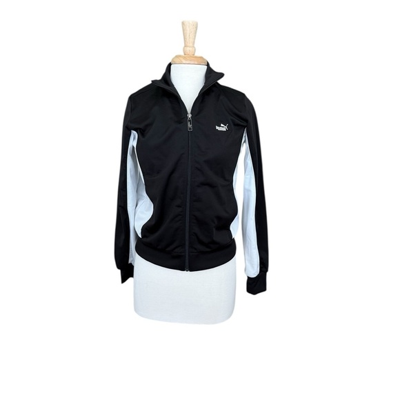 New Puma AGILE Black and White Track Jacket Size Small - Picture 1 of 10